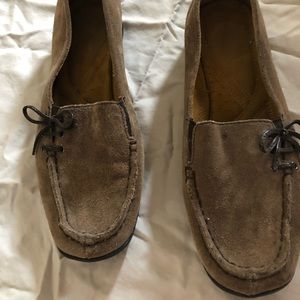 Naturalizer Tan Suede loafers.